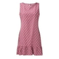 thumbnail image 4 of Vestidos largos Fnochy para mujer, vestido de verano en liquidación, moda, cuello redondo, sin mangas, lunares, suelto, vestido con volantes grandes, 4 of 7