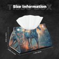 thumbnail image 6 of Lsque Forest Lake White Horse Printed Long Tissue Box Cover Holder, Facial Paper Organizer Dispenser,Triangle with Bottom Belt, PVC Leather Decorative Organizer, 6 of 9