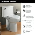 thumbnail image 3 of American Standard Compact Cadet 3 1-Piece 1.28 GPF Porcelain Enamel Elongated Toilet White, With Seat, 3 of 7