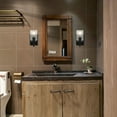 thumbnail image 6 of 1 Light Black Bathroom Vanity Light with Bubble Glass Shade, 6 of 6