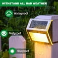 thumbnail image 4 of JSOT 1PCS Solar Deck Lights, Solar Stair Lights, Solar Powered Outdoor Lights for Wall Step Walkway Garden, Warm White Light, 4 of 6