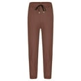 thumbnail image 5 of Girls School Uniform Pants Wide Leg New Boys' Solid Color Full Length Pants Pants Casual Pants Loose Pants Casual Outerwear Pants Sweatpants Style B-9 Brown 150, 5 of 8