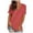 Red, variant on Vivianyo HD Casual Women's Summer Short Sleeve T-Shirt Women's Fashion Solid Blouse V-neck Short Sleeve Loose T-shirt Tops