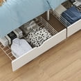 thumbnail image 3 of Dextrus Queen Size Canopy Platform Bed with Drawers, White, 3 of 5