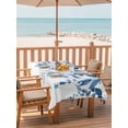 thumbnail image 2 of Outdoor Tablecloth with Umbrella Hole for Patio/Picnic/Party/Camping, Blue Eucalyptus Waterproof Table Cloth Rectangle Table Cover Washable, Watercolor Spring Weeping Botanical (60"x 102"), 2 of 8