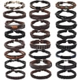 thumbnail image 2 of Nvzi Pulsera de cuero tejida, joyería multicapa hecha a mano, pulsera vintage, K004, 6 piezas/set, 2 of 5