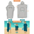 thumbnail image 7 of SUN CUBE Surf Poncho Changing Robe with Hood, Thick Quick Dry Microfiber Wetsuit Changing Towel for Surfing Beach Swim Outdoor Sports Men, Absorbent Wearable Towel Cover Up with Pocket, Gray, 7 of 7