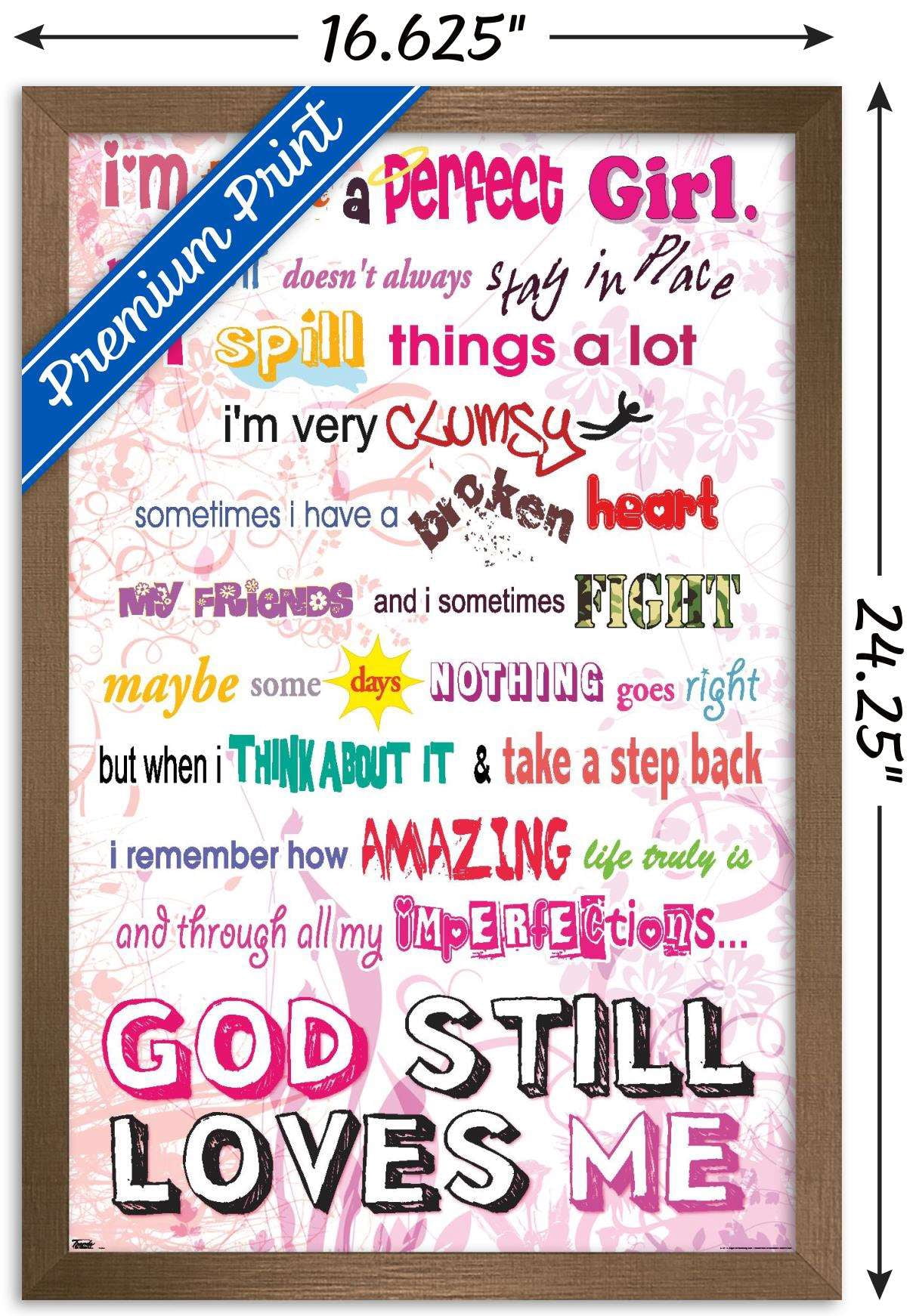 I'm Not Perfect Wall Poster, 14.725" x 22.375", Framed