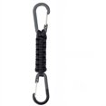 thumbnail image 1 of 1pc mosquetón trenzado MACHAO negro llavero paracord al aire libre, 1 of 5