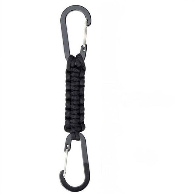 1pc mosquetón trenzado MACHAO negro llavero paracord al aire libre