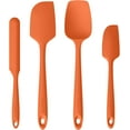 thumbnail image 1 of U-Taste 480°F High Heat Resistant Silicone Spatula Set of 4, BPA-Free Food Grade Kitchen Cooking Baking Mixing One Piece Seamless Flexible Rubber Scraper for Nonstick Cookware (Orange), 1 of 9