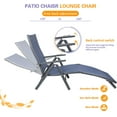 thumbnail image 5 of Vineego Patio Lounge Chair Outdoor Adjustable Chaise Lounge Folding Recliners Set of 2, Blue, 5 of 9