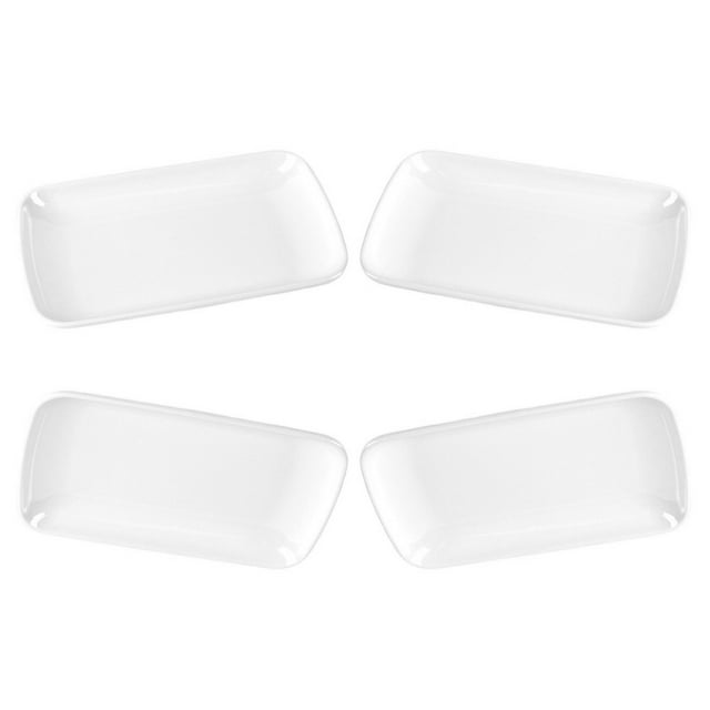 Shisuyan 4Pcs Kitchen Food Containers Square Cuisine Plates Practical Snack Food Plates