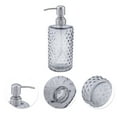 thumbnail image 5 of Unique Bargains 1 Pc Elegant Polka Dot Pattern Soap Pump Dispenser for Bathroom 16.9oz Gray Silver Tone, 5 of 6