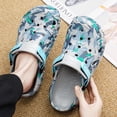 thumbnail image 7 of Men's Garden Clogs Graphic Mules Clog Slip On Beach Sandals for Men Outdoor Slippers with Adjustable Strap, 7 of 7