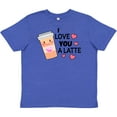 thumbnail image 3 of Inktastic I Love You a Latte with Coffee Cup Youth T-Shirt, 3 of 5