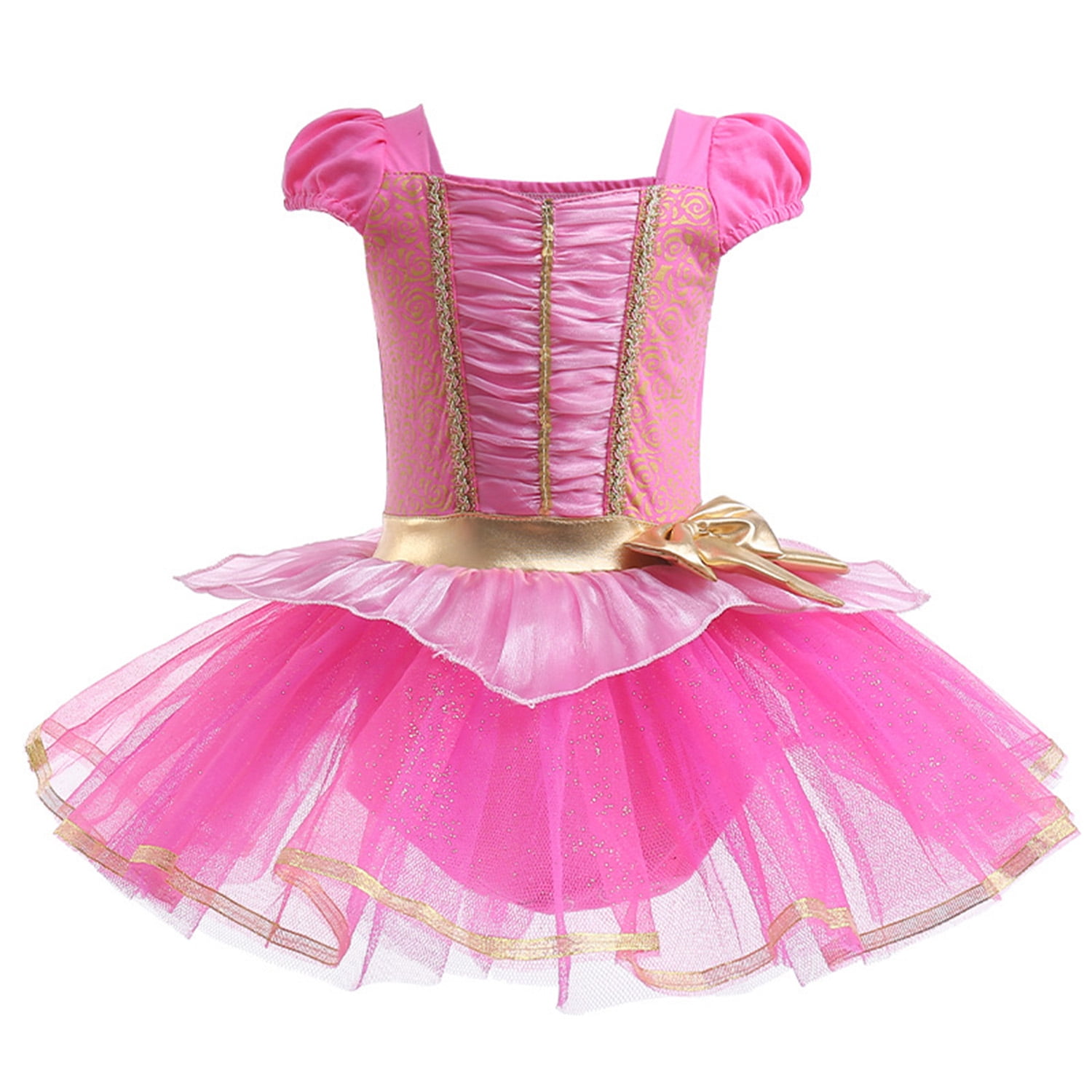 HAWEE Princess Girls Leotards Ballet Dance Skirted Tutus Ballerina Outfits Short Sleeve