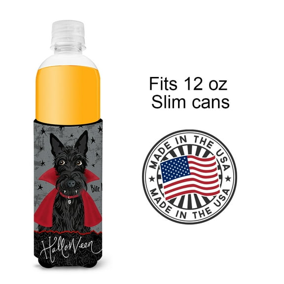 Carolines Treasures VHA3037MUK Halloween Vampire Scottie Michelob Ultra Hugger for slim cans Slim Can multicolor