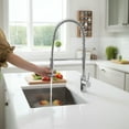 thumbnail image 2 of Anzzi KF-AZ1673CH Eclipse Single Handle Pull-Down Sprayer Kitchen Faucet in Polished Chrome, 2 of 8