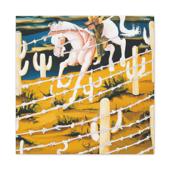Barbed Wire Reflection - Canvas