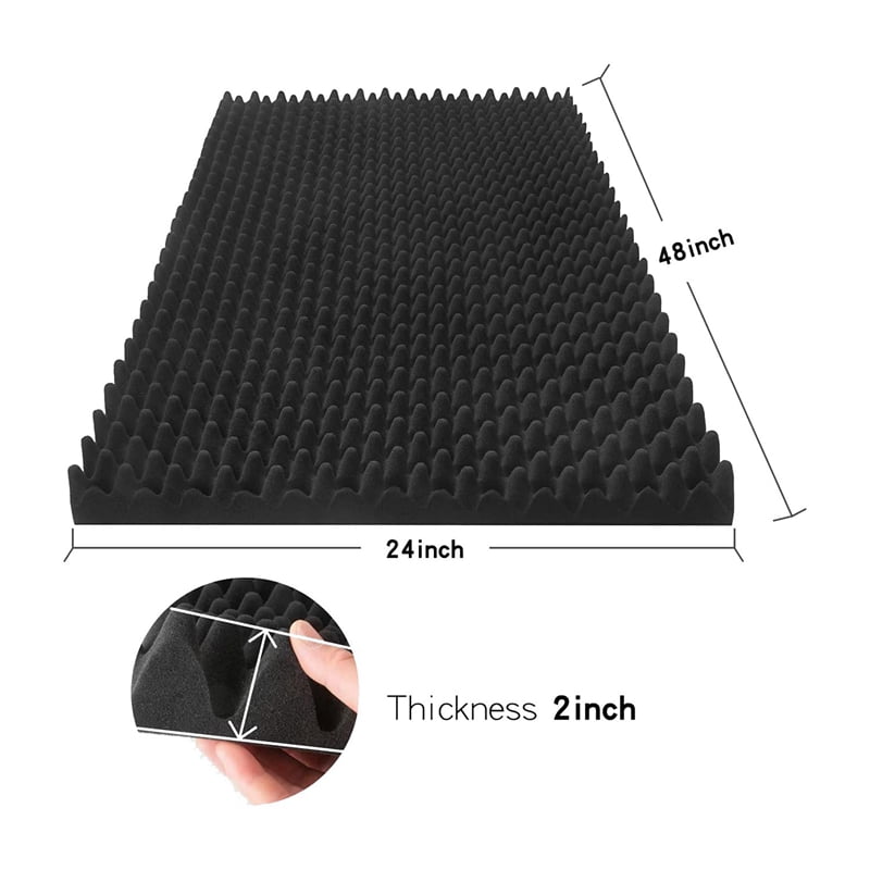 2 Pack Acoustic Foam Panels, 48 X 24 X 2Inch High Density Sound Absorbing Panels for Home,Office, Recording Room, Studio