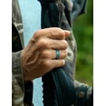 thumbnail image 2 of King Will Silicone Wedding Rings For Men Women, 6.6mm Wide 1.8mm Ultra Thin Peacock Feather Pattern Lasered Rubber Wedding Bands, Dark Green, Breathable Comfort Fit Size 10, 2 of 6