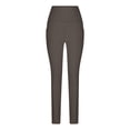 thumbnail image 5 of Women's Fleece Lined Yoga Pants High Waist Thermal Winter Tights Solid Color Tummy Control Leggings with Pockets, 5 of 7