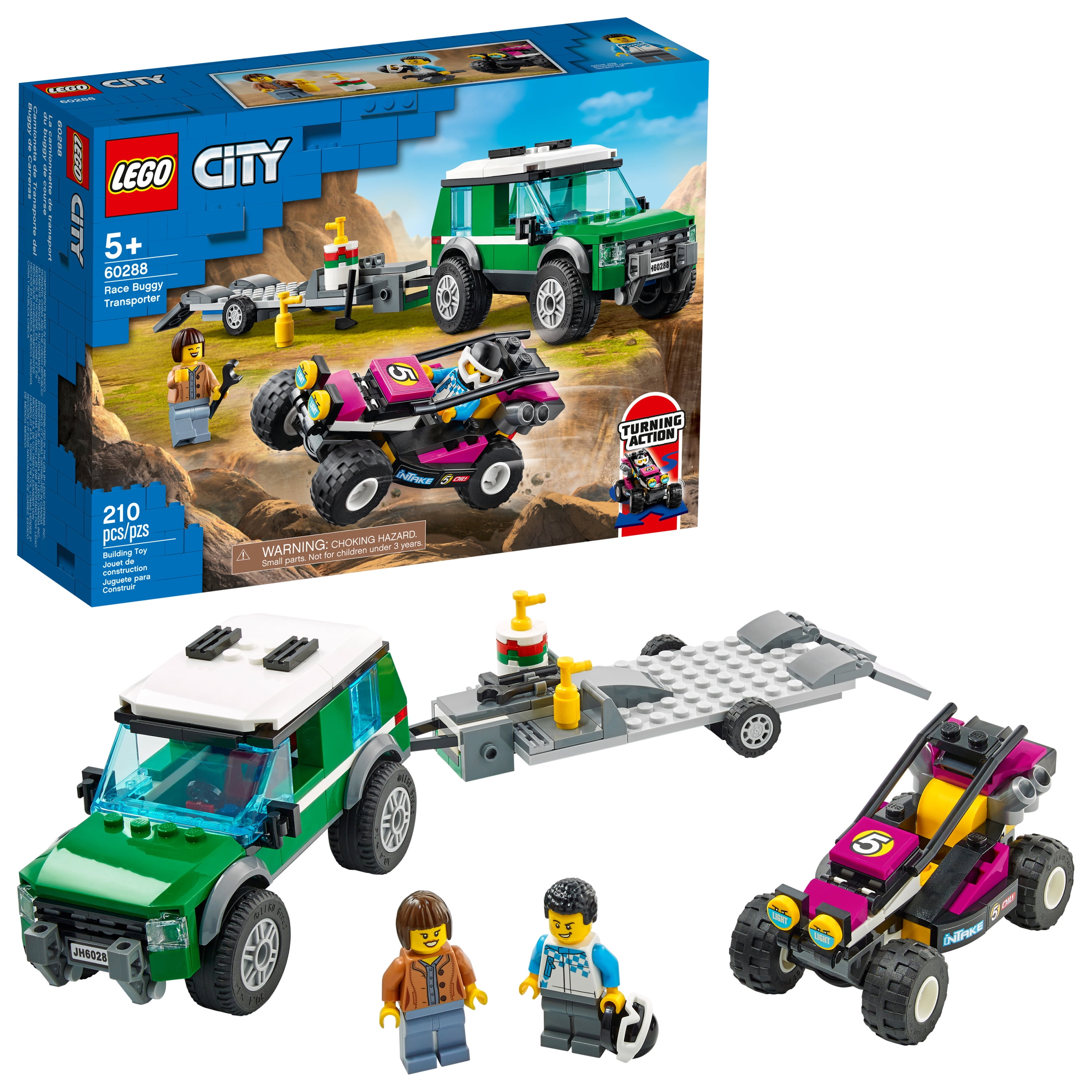 210 Pieces for sale online LEGO City Race Buggy Transporter 60288 Building Kit