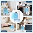 thumbnail image 7 of Evaporative Air Cooler Fan,Portable Air Conditioners w/10L (2.6 Gal) Water Tank, Touch Screen & Remote Control, 3 Speeds & 3 Modes, LED Display, Ice Packs & Casters Included, for Bedroom, Office, 7 of 7