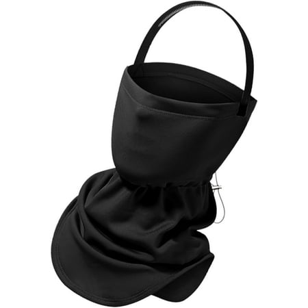 Neck Gaiter | Breathable Windproof Adjustable Warm Winter With Drawstring for Cold Weather Outdoor Work Daily Black