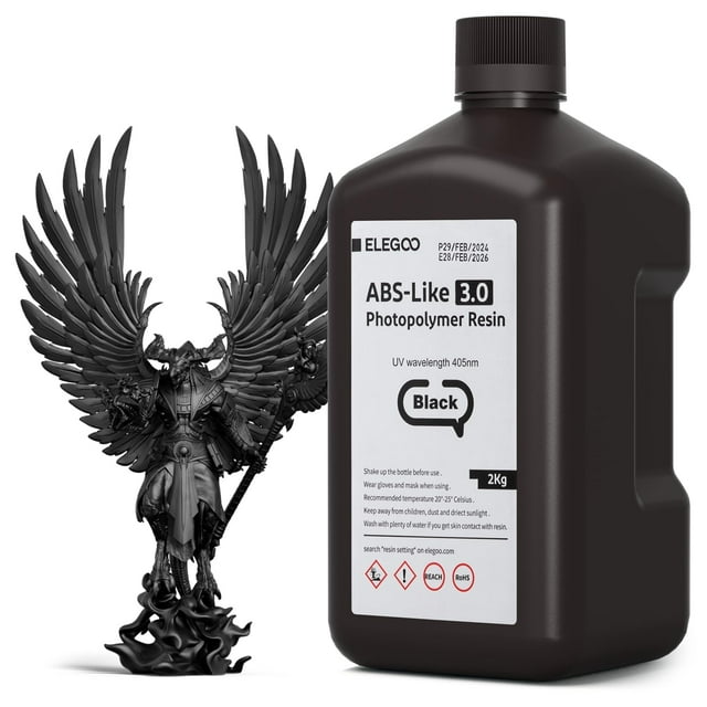 Impresora 3D de resina ELEGOO tipo ABS 3.0 negra de 2 kg para MSLA/LCD/DLP