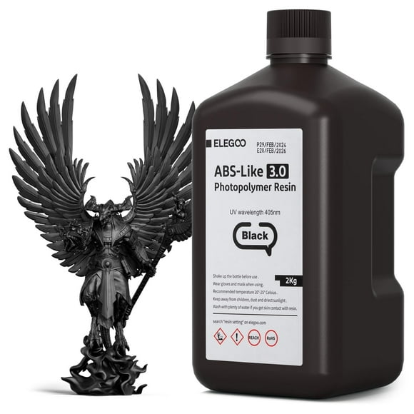 Impresora 3D de resina ELEGOO tipo ABS 3.0 negra de 2 kg para MSLA/LCD/DLP