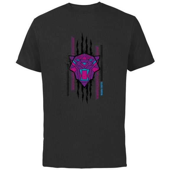 Marvel Black Panther: Wakanda Forever Movie Panther Slash - Short Sleeve Cotton T-Shirt for Adults - Customized-Black
