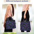 thumbnail image 4 of FORMRS Womens Corduroy Tote Bag Crossbody Shoulder Purse Handbag with Detachable Strap, Purple Cartoon Bats Pattern, 4 of 7