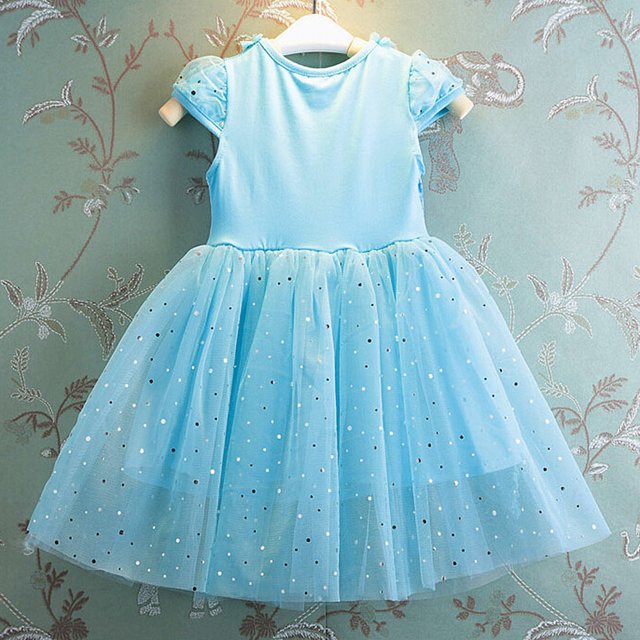Vestido para niños, vestido para niños con patrón de dibujos animados, vestido de manga corta para niñas, vestido de verano para niñas, solución innovadora