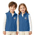 thumbnail image 4 of YunPes Unisex Kids Fleece Vest Boys Girls Full-Zip Stand Collar Sleeveless Jacket Soft Warm Fall Winter Trendy Layered Tops, 4 of 9