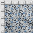 thumbnail image 2 of oneOone Polyester Spandex Medium Blue Fabric Floral Sewing Craft Projects Fabric Prints By Yard 56 Inch Wide, 2 of 4