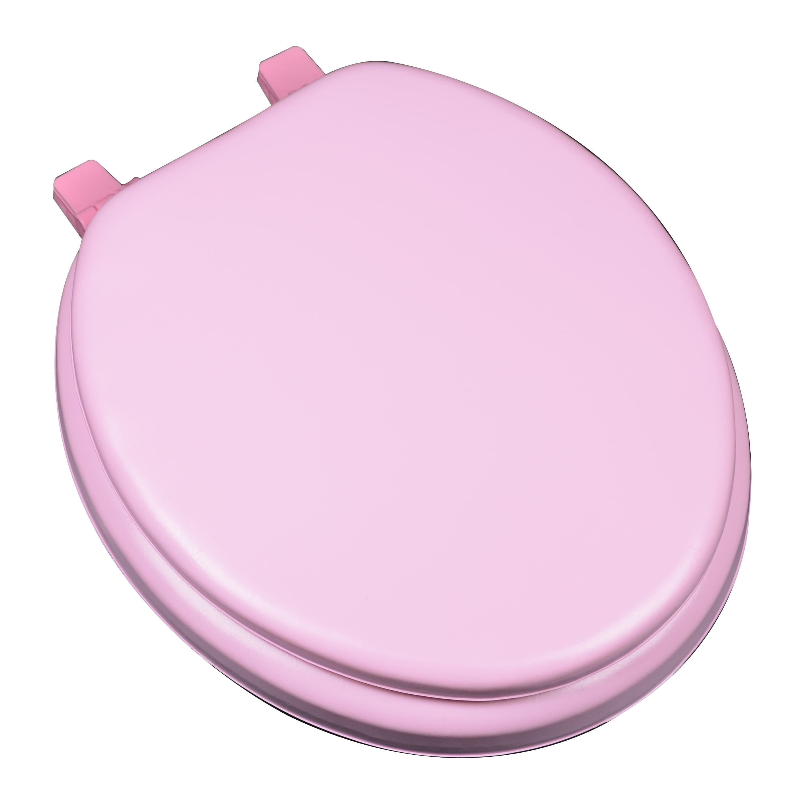 BathDecor Deluxe Soft Round Toilet Seat with a Closed Front in Pink
