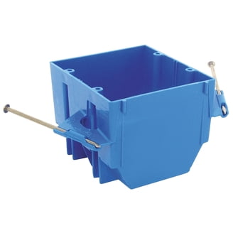 XIUTE 1-Gang PVC New Work Electrical Box, Blue, 18 Cubic Inch Capacity, ETL Listed, For Switches & Outlets