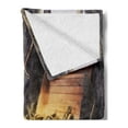 thumbnail image 2 of Fantasy Soft Flannel Fleece Throw Blanket, Open Treasure Chest with Gold Coins in Cave Pirate Fairy Illustration, Cozy Plush for Indoor and Outdoor Use, 50" x 70", Charcoal Grey Amber, by Ambesonne, 2 of 5