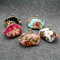 thumbnail image 3 of Wallet,Lady Vintage Flower Mini Coin Purse Wallet Clutch bag (White), 3 of 6