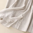 thumbnail image 6 of Womens Linen Skirt Cotton Maxi Skirt Casual Flowy Swing Elastic High Waist A-Line Split Long with Pockets, 6 of 9