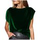 thumbnail image 1 of Camisetas de Manga Corta para Mujeres Moda Casual de Ajuste Suelto Blusa de Cuello Redondo de Color Sólido Camisetas de Manga Corta para Mujeres Casual, 1 of 8