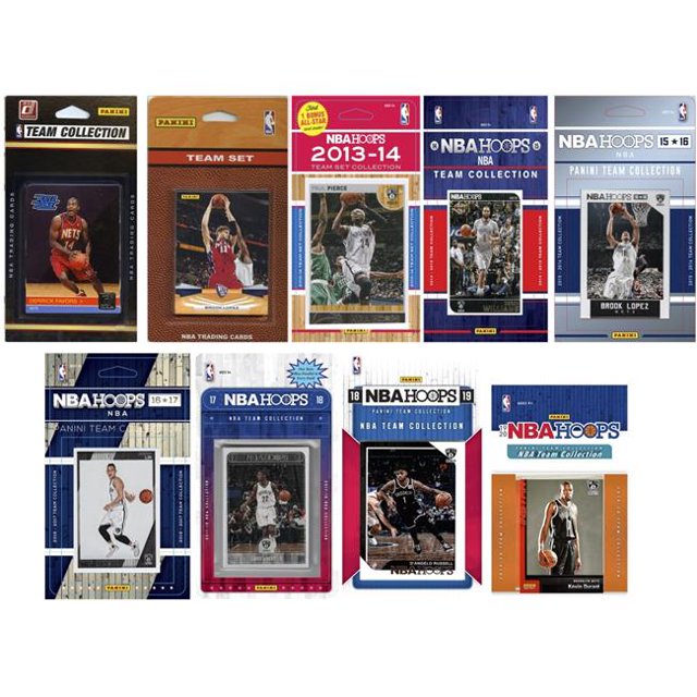 C&I Collectables NETS919TS NBA Brooklyn Nets 9 Different Licensed Trading Card Team Set