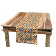 thumbnail image 1 of Geometric Table Runner, Moroccan Style Tile Pattern Inspired Vibrant Colorful Oriental Folklore Shapes, Dining Room Kitchen Rectangular Runner, 3 Sizes, by Ambesonne, 1 of 2