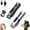 Silver+Black, variant on Pocket Rechargeable EDC Flashlight: 500 Lumens Mini Keychain Light with Fire Starter & Window Breake, C Interface - Magnetic Base, for Camping, Everyday Carry