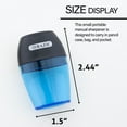 thumbnail image 2 of BAZIC Pencil Sharpener Single Hole Blade w/ Receptacle, Assorted Color Bulk Sharpeners, Total 24 Count, 2 of 7