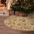 thumbnail image 5 of Sikiie Brown Flowers Nativity Christmas Tree Skirt, Jesus Christian Winter Holiday Tree Mat Decoration(30-48IN)36", 5 of 6