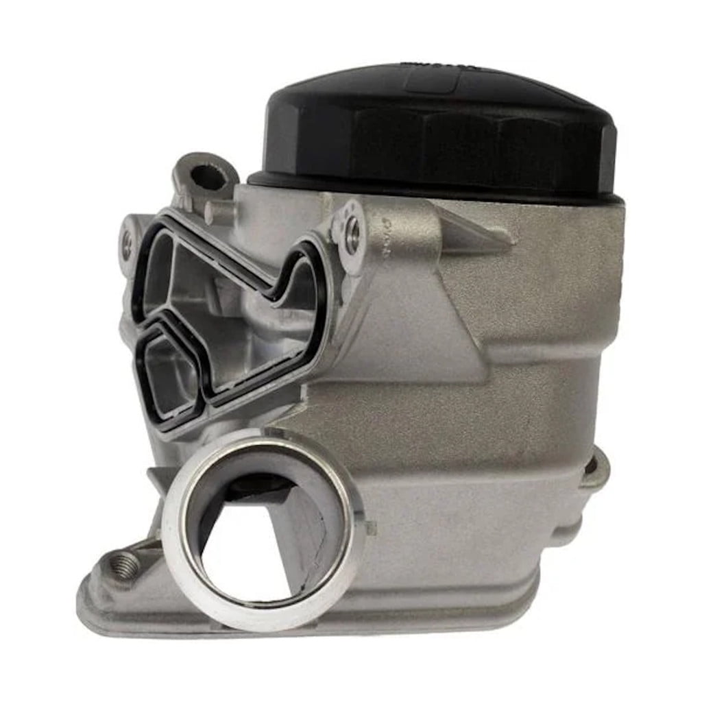 CarLights360 For BMW 740Li xDrive/740Li/X1 2014 2015 Engine Oil Filter Housing | Plastic Material | Black | 4 Mounting Hole Quantity | Replacement For 11427548032, 11427597635