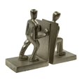 thumbnail image 2 of Unique Human Figure Decorative Bookends – Handcrafted Antique Finish, Non-Skid Felt Bottom for Organizing Books, Magazines, Movies & More, 7” High (Set of 2), 2 of 6